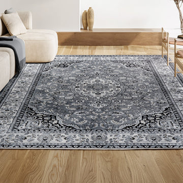 Palmette Modern Persian Floral Area Rug